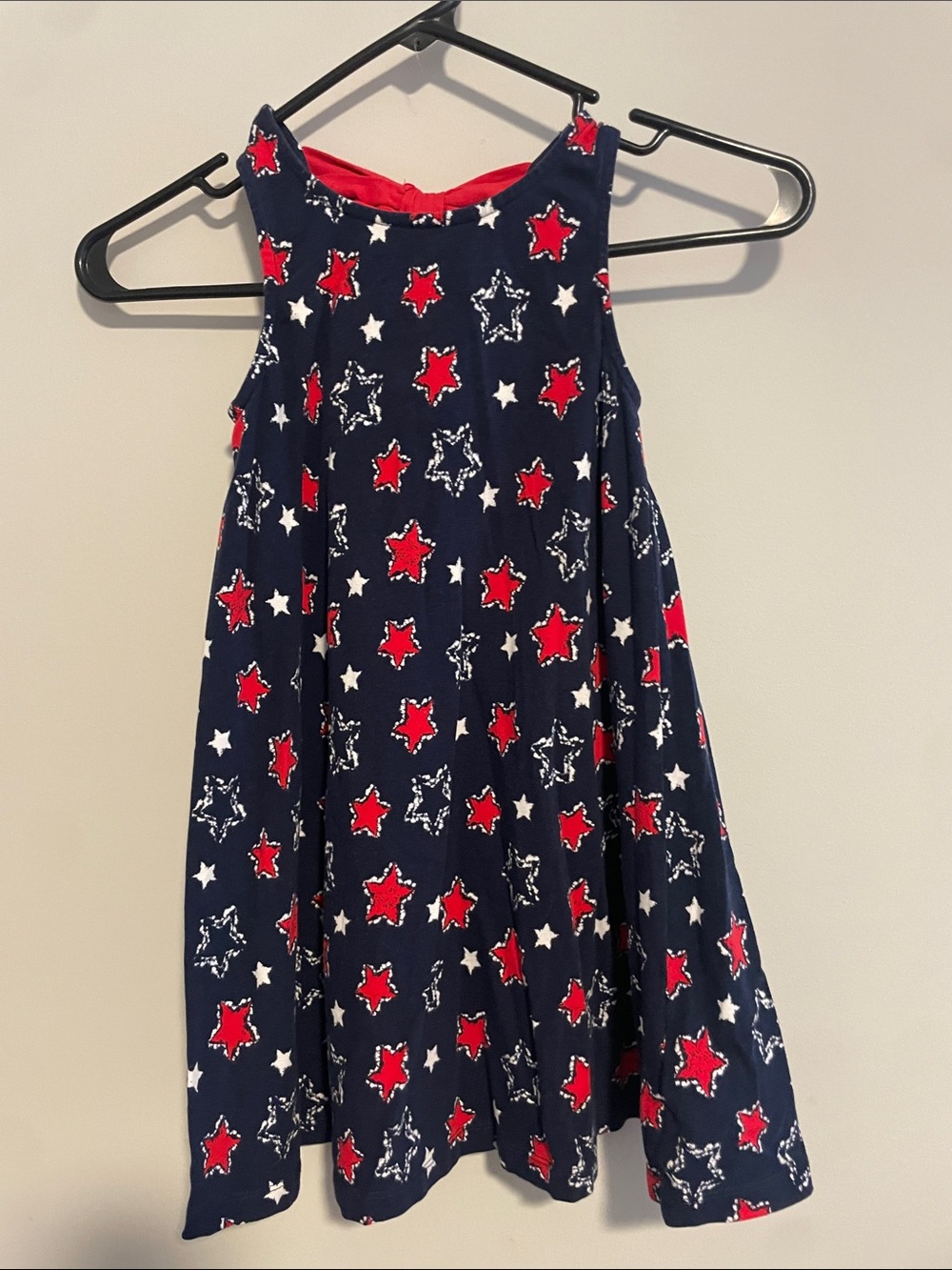 Tommy Bahama Navy Sleeveless Star-Print Dress with Red & White Stars